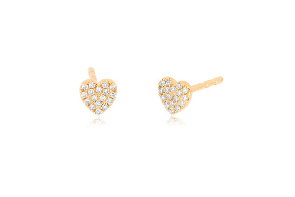 Baby Diamond Heart Stud Earring