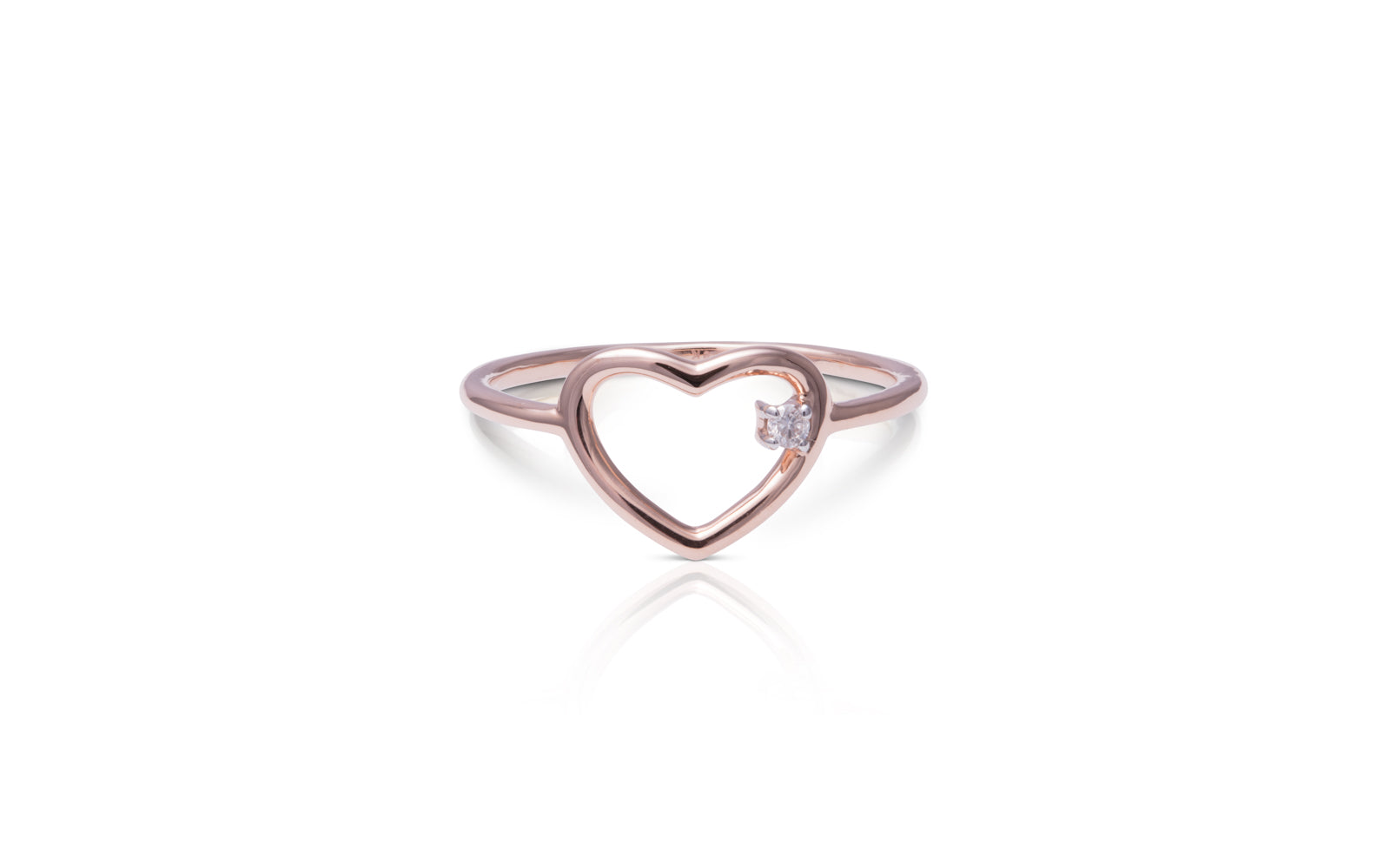 Fine Heart Ring with Diamond