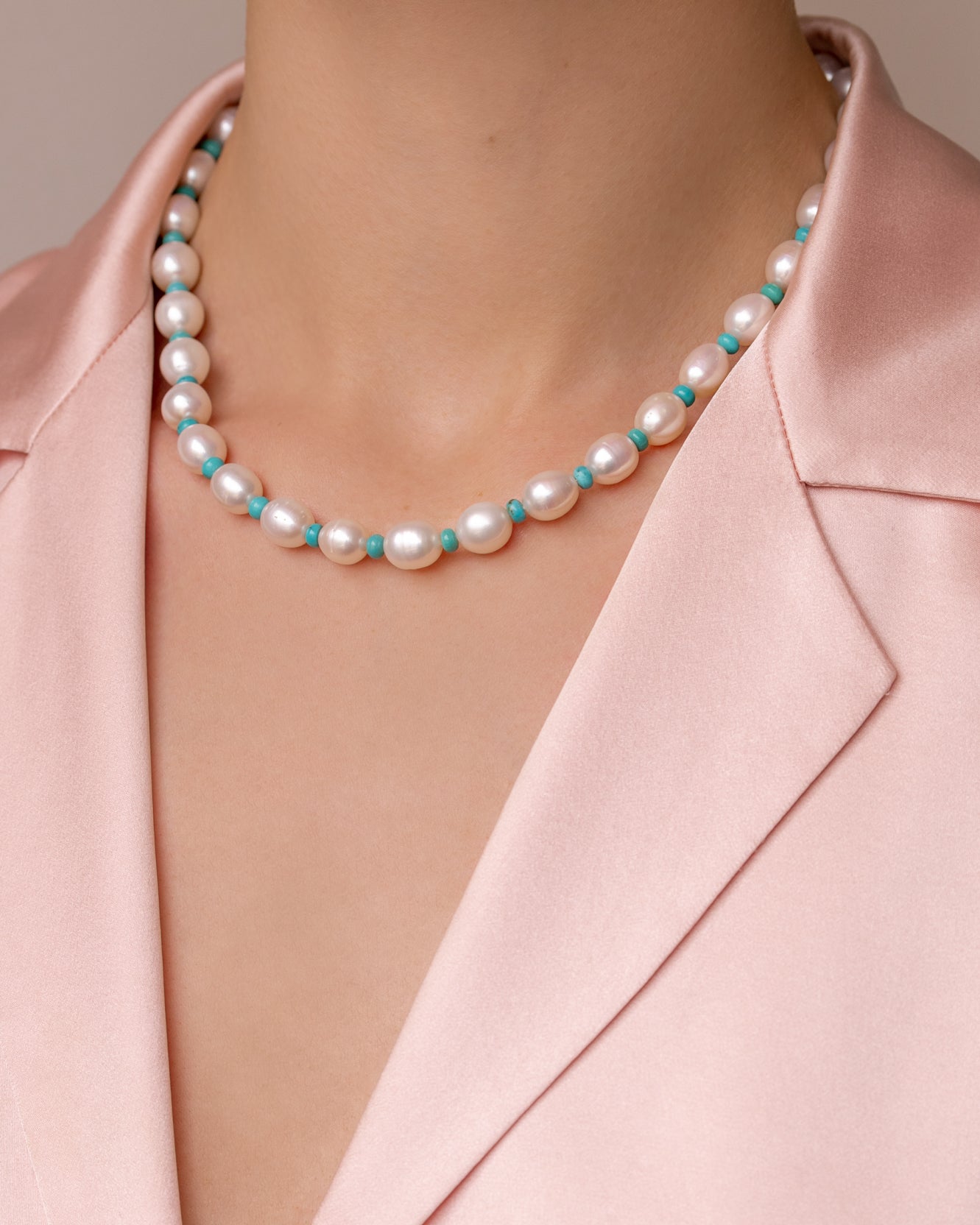 Reef Turquoise and Pearl Necklace