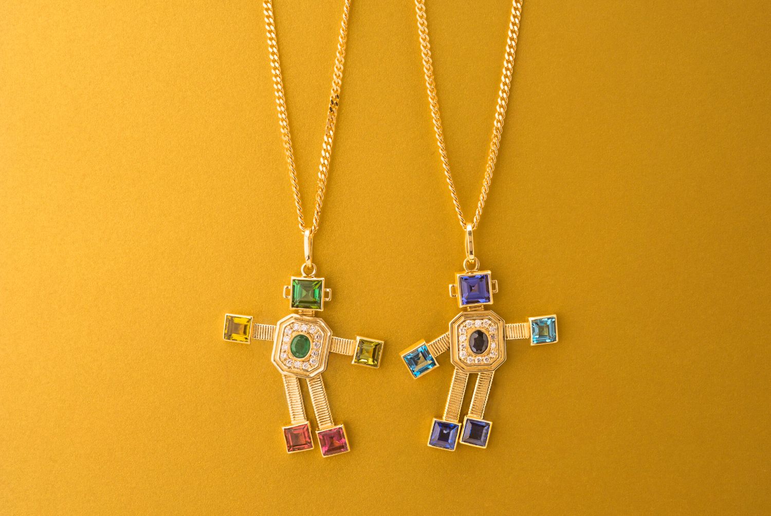 Disco Robot Necklace