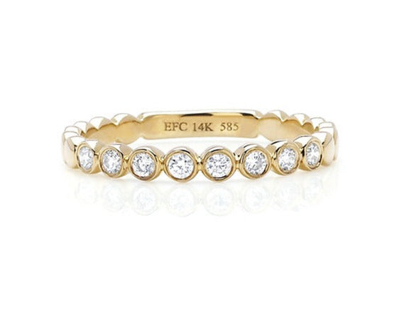 Diamond Bezel Stack Ring