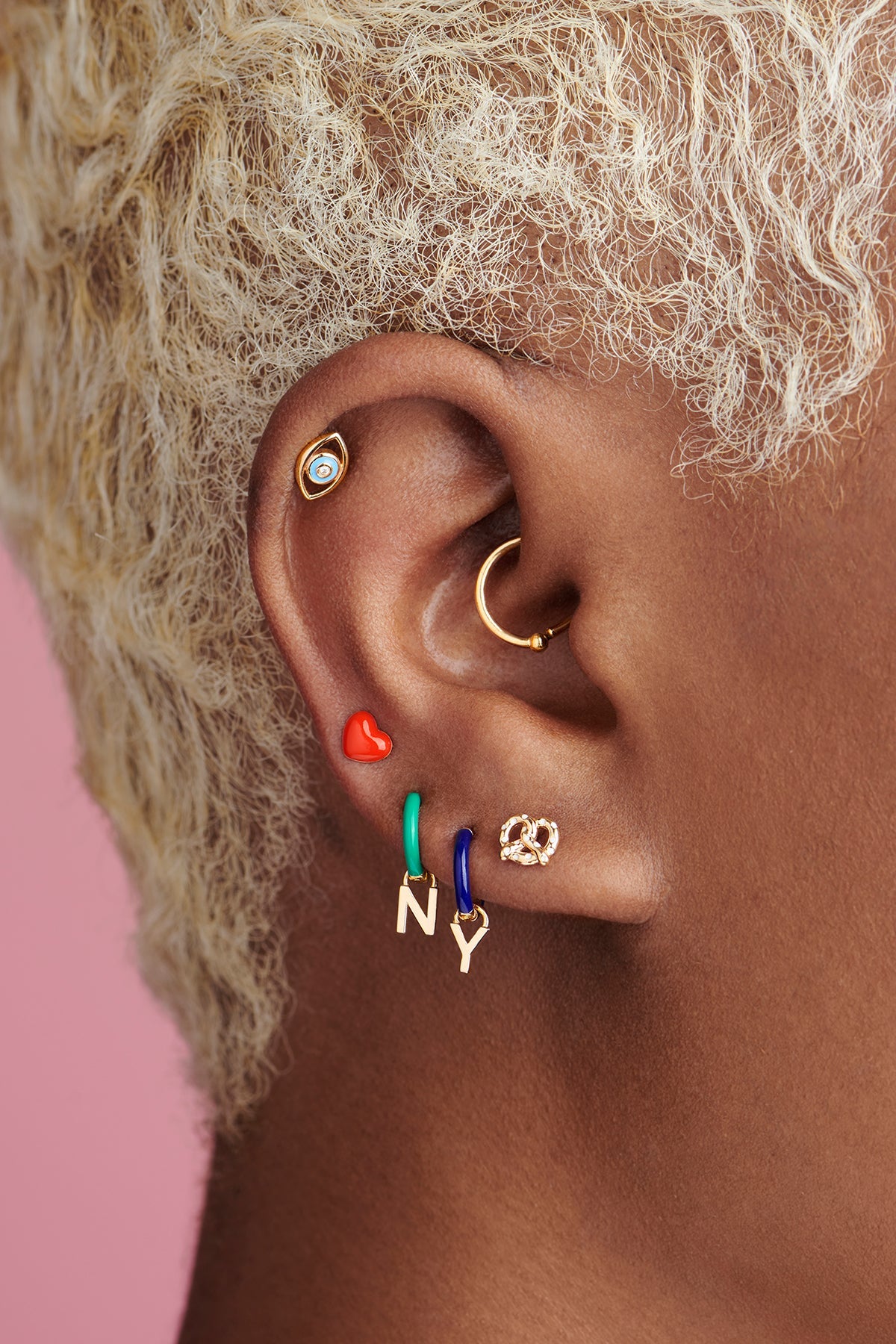 Mini Puffy Heart Stud