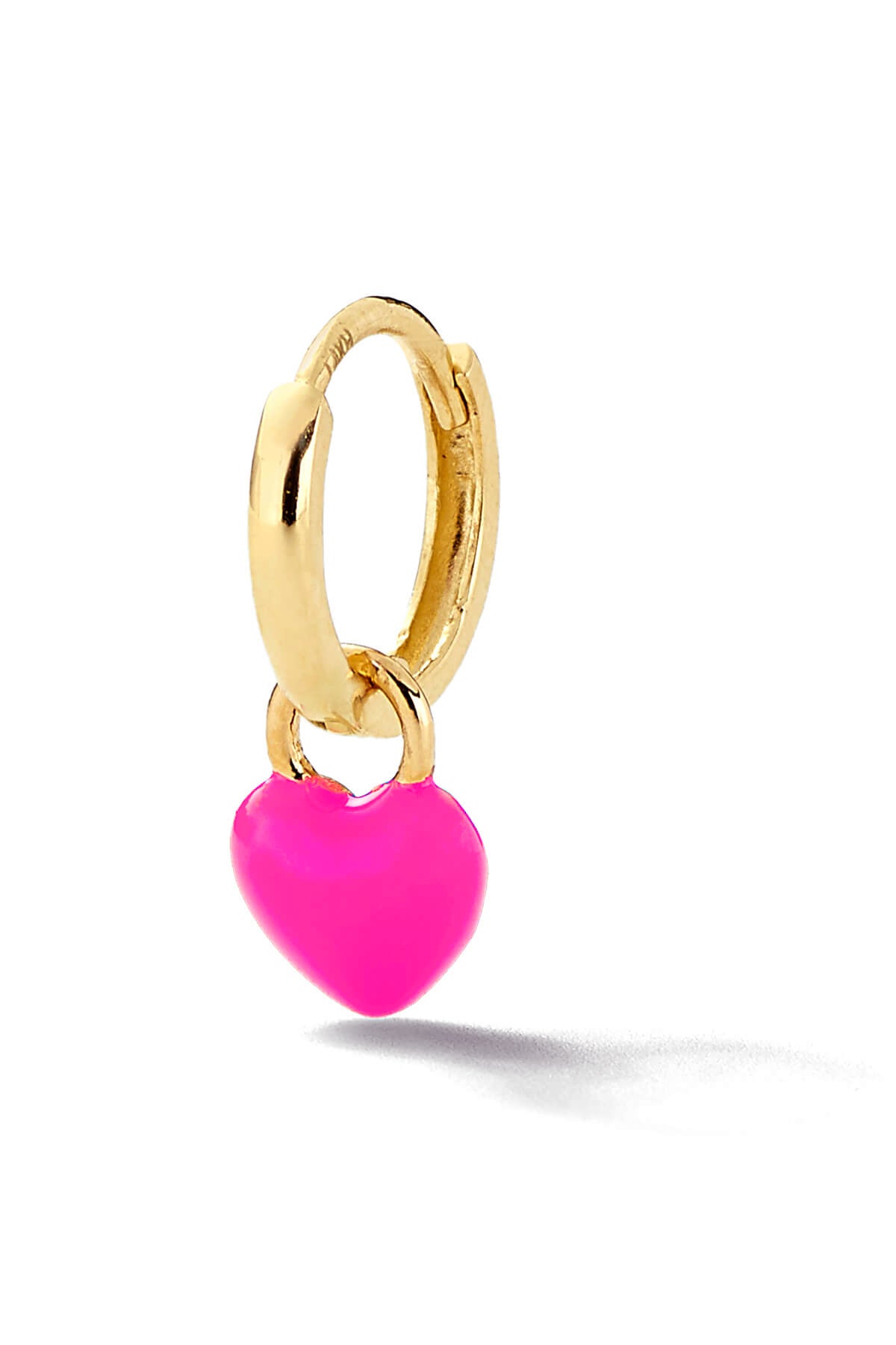 Tiny Enamel Heart Charm Huggy