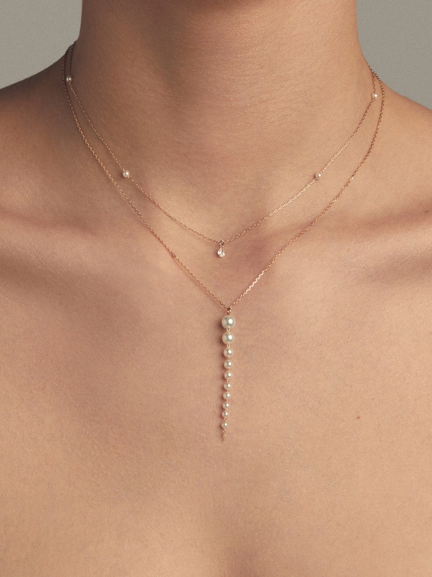 Cascading Pearl Drop Necklace