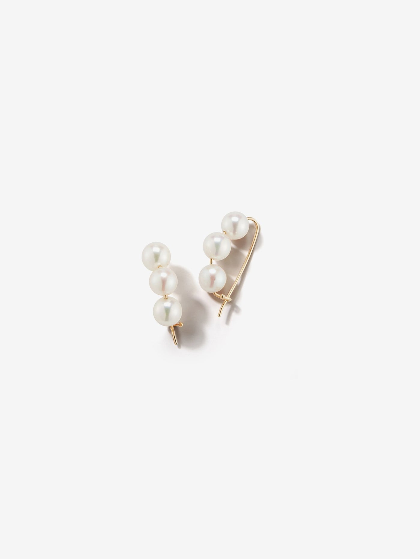 Medium Pearl Safety Pin Earrings