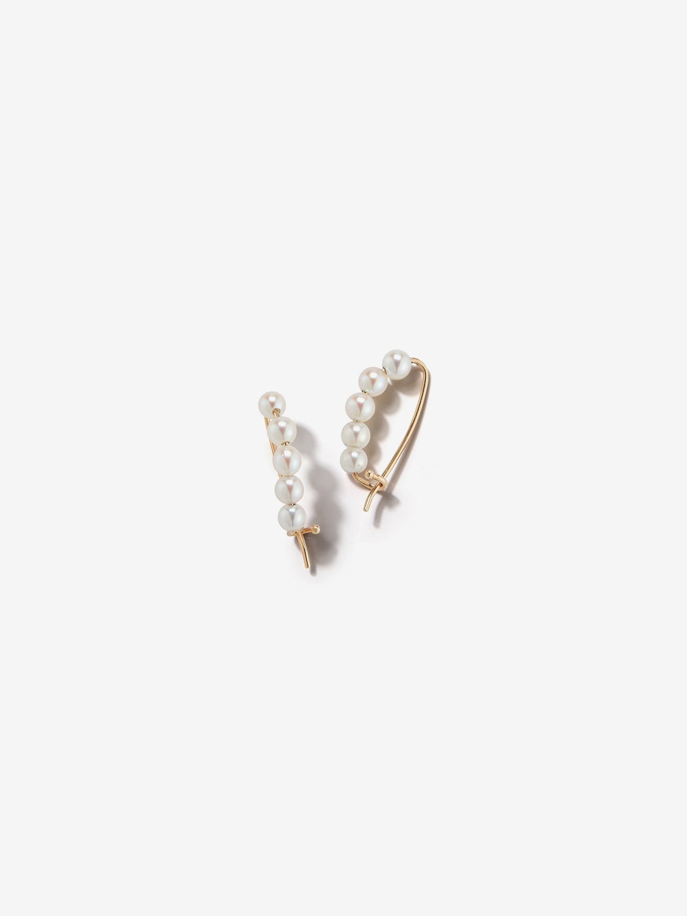 Baby Pearl Safety Pin Earrings