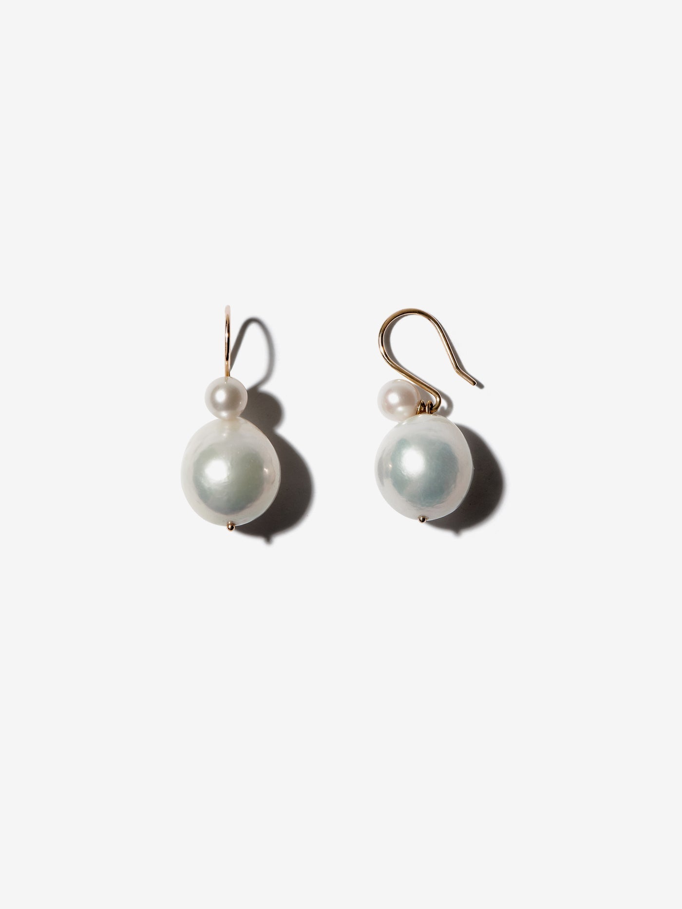 Double Pearl Drop Earrings