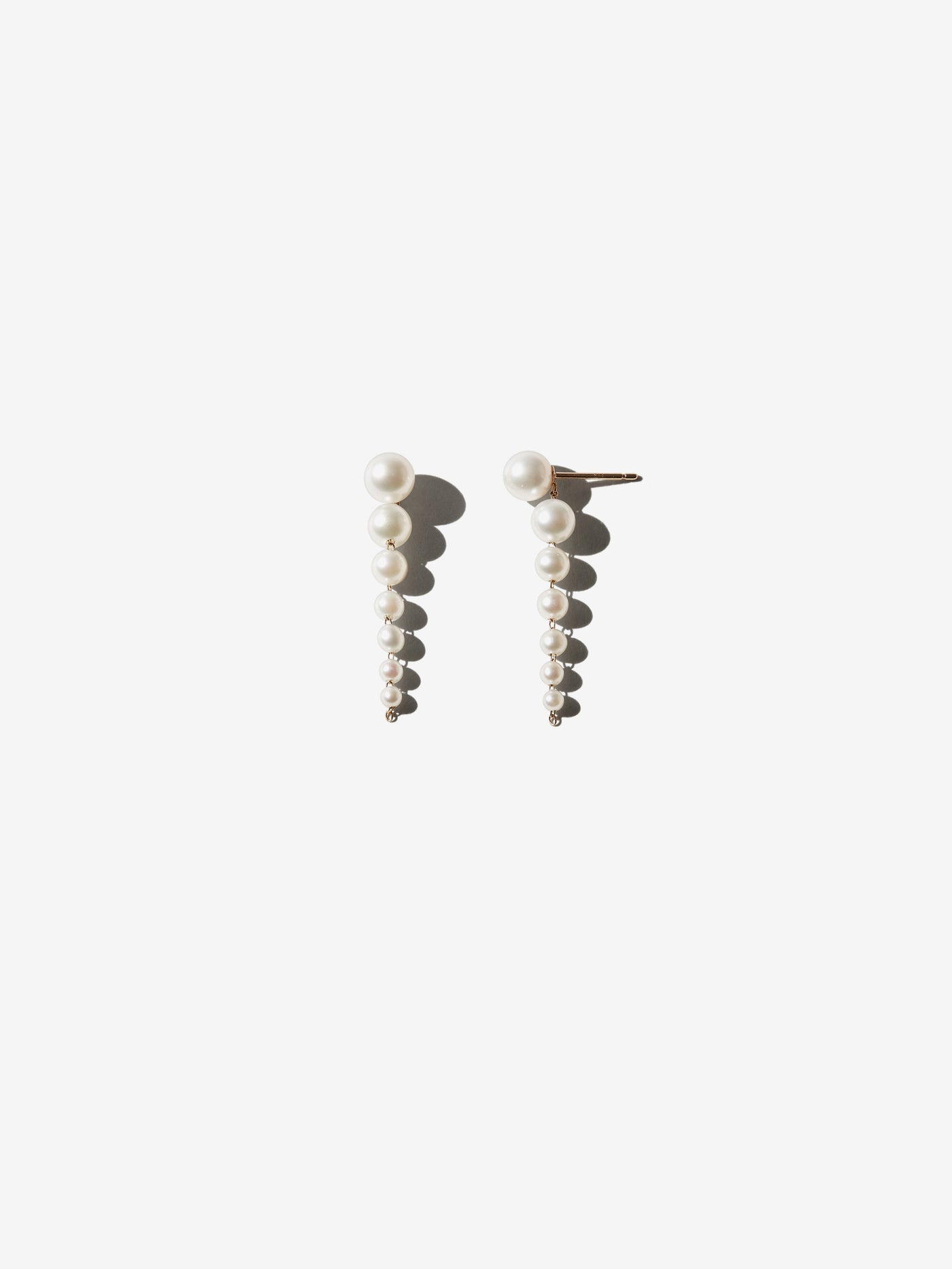 Short Cascading Pearl Earrings