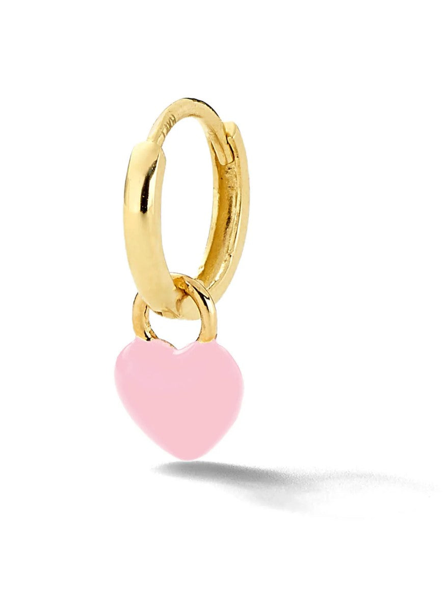 Tiny Enamel Heart Charm Huggy