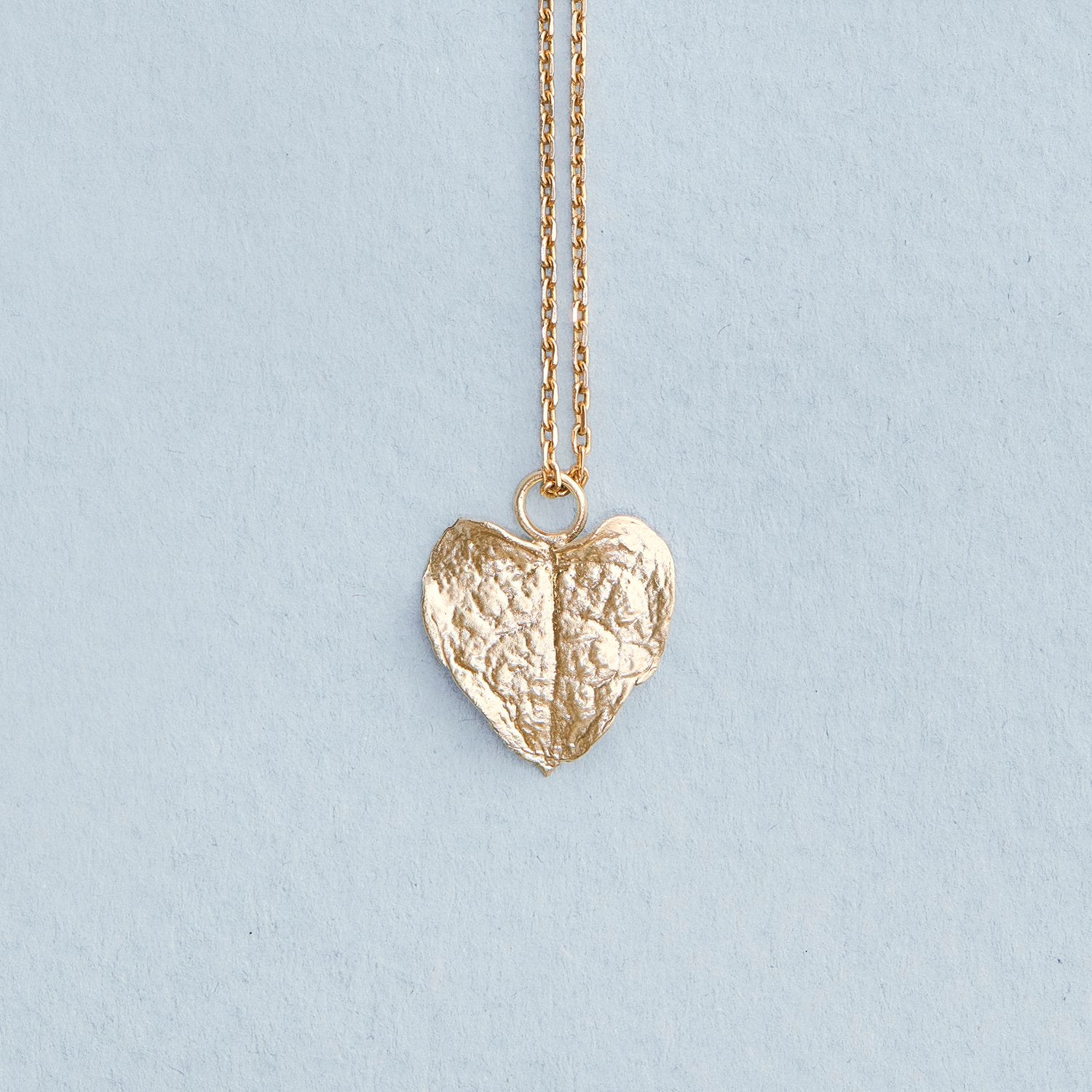 Chain of Hearts Leaf Necklace
