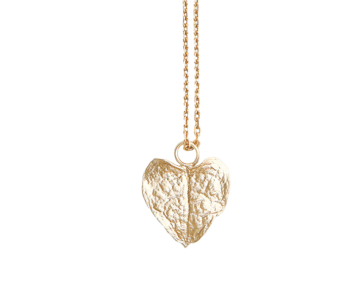 Chain of Hearts Leaf Necklace